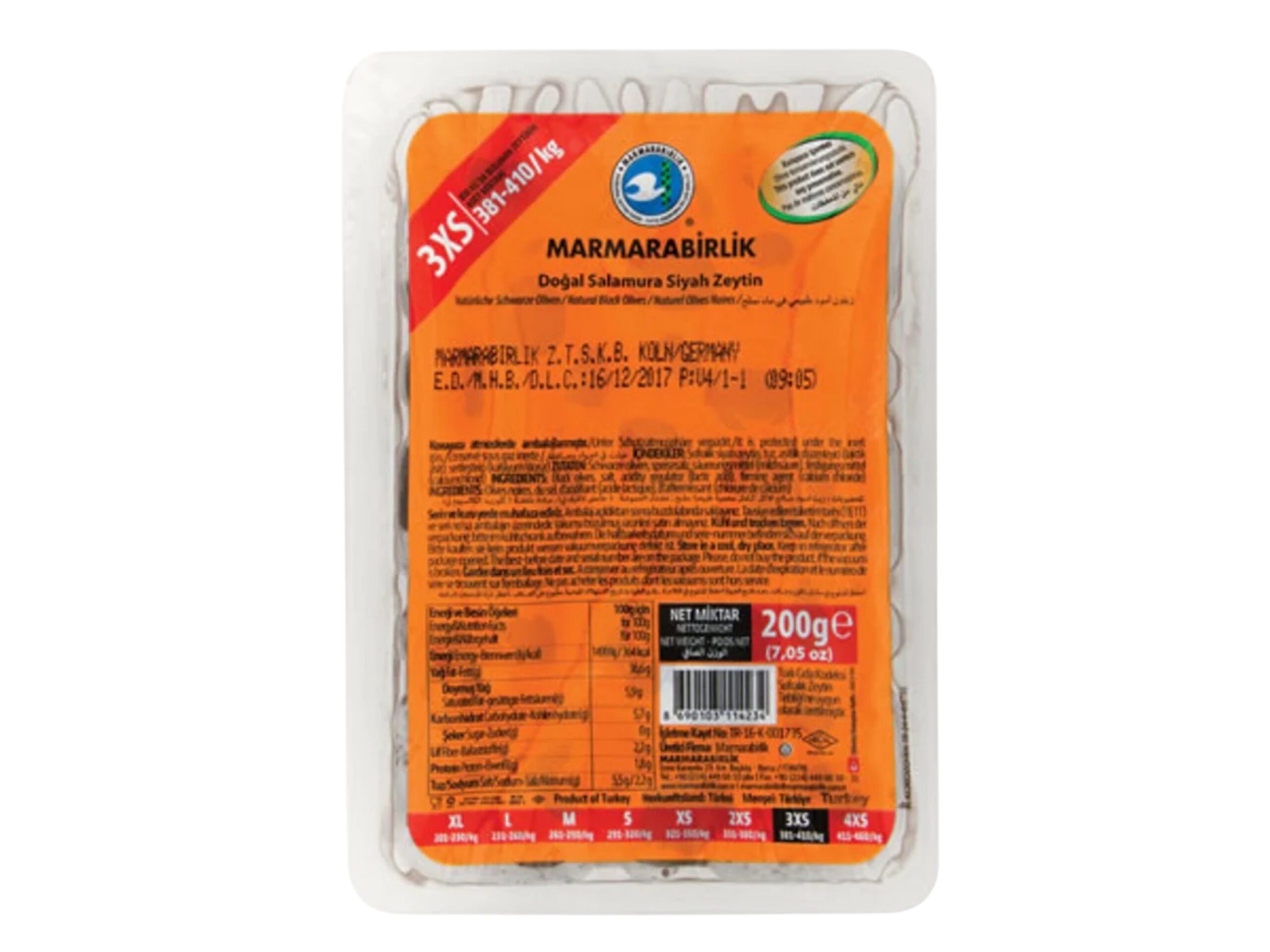 MARMARABIRLIK Lux Olive 3XS 200g