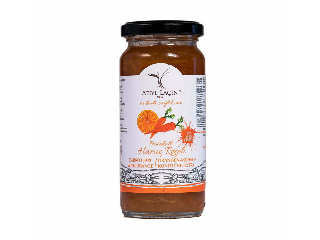 ATIYE LACIN PORTAKAL RECELI % 65 MEYVE 290 GR